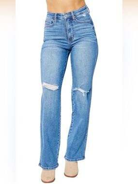 Judy Blue Austin Tummy Control High Rise Straight Jeans